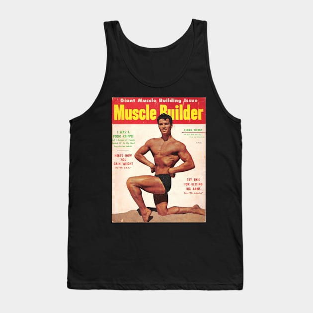 MUSCLE BUILDER - Vintage Physique Muscle Male Model Magazine Cover Tank Top by SNAustralia